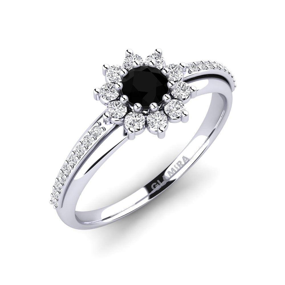 Black Onyx Engagement Ring Rutorte