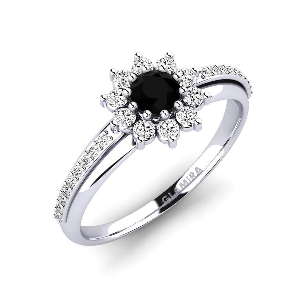 Ónix Negro Anillo de compromiso Rutorte