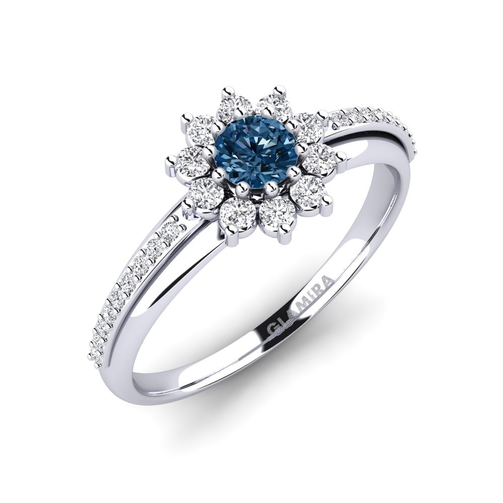 Blue Diamond Engagement Ring Rutorte