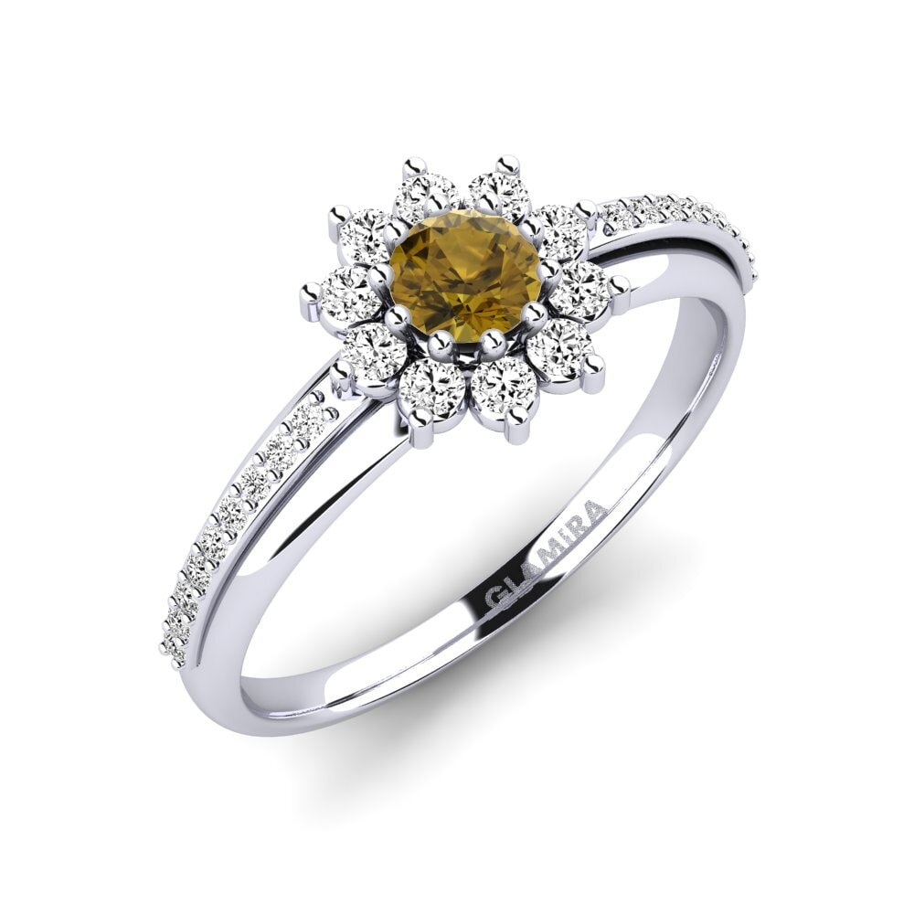 Brauner Zirkon Verlobungsring Rutorte