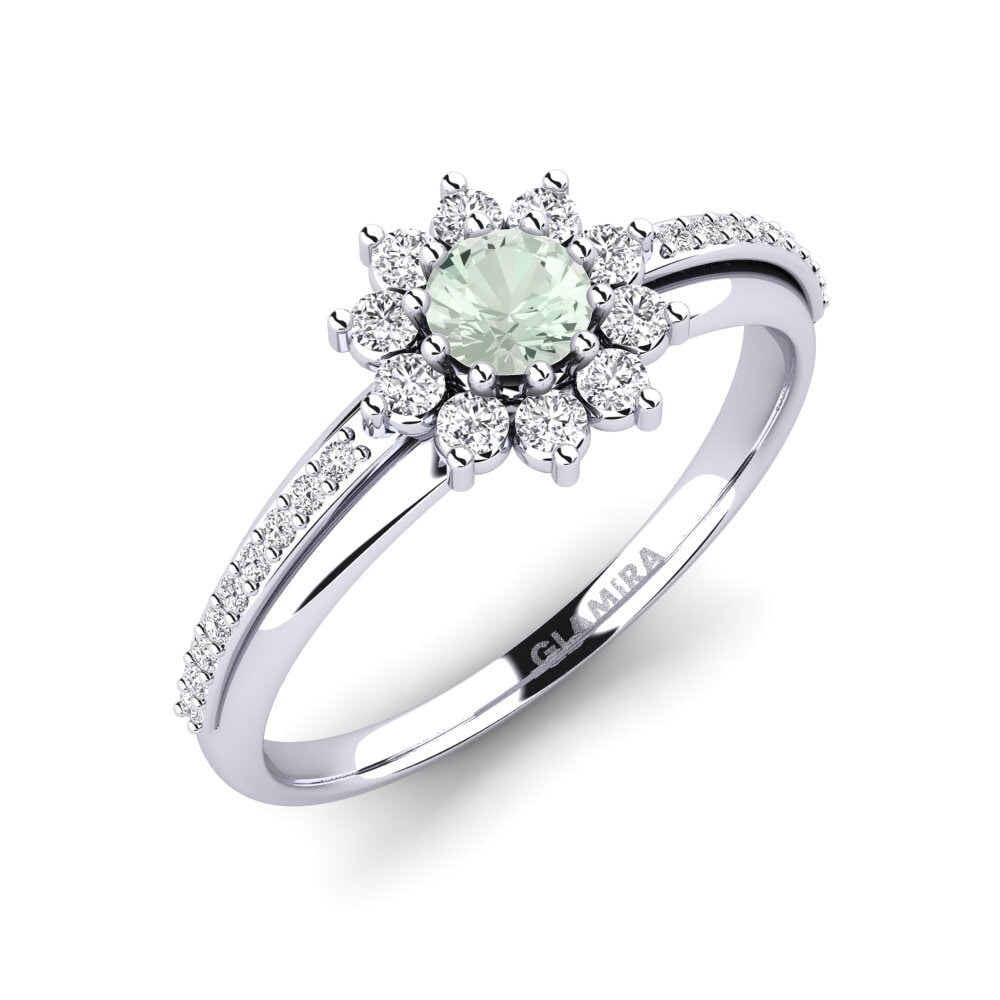 Green Amethyst Engagement Ring Rutorte