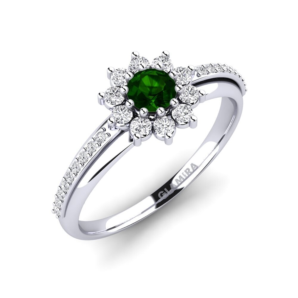 Green Tourmaline Engagement Ring Rutorte