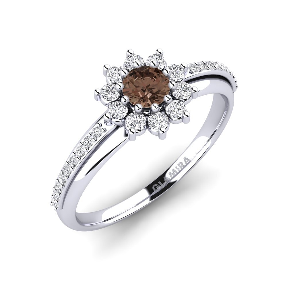 Smoky Quartz Engagement Ring Rutorte