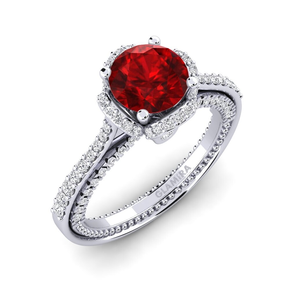 Ruby (Lab Created) Engagement Ring Sashenka