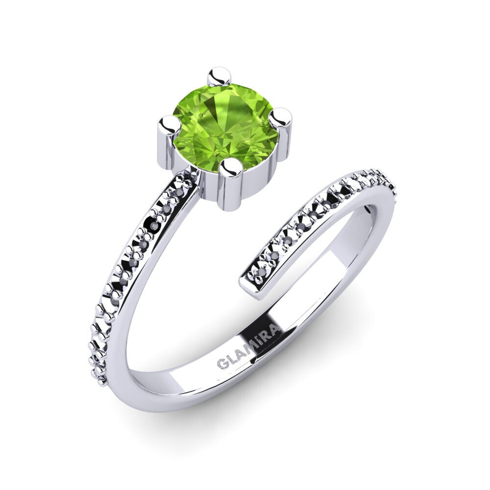 950 Platinum Peridot SYLVIE Ring Skinandi