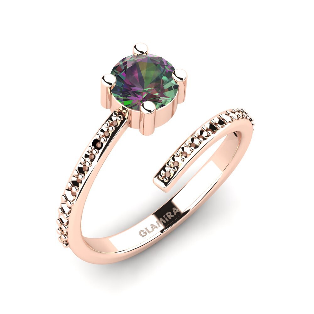 14k Rose Gold Mystic Topaz SYLVIE Ring Skinandi