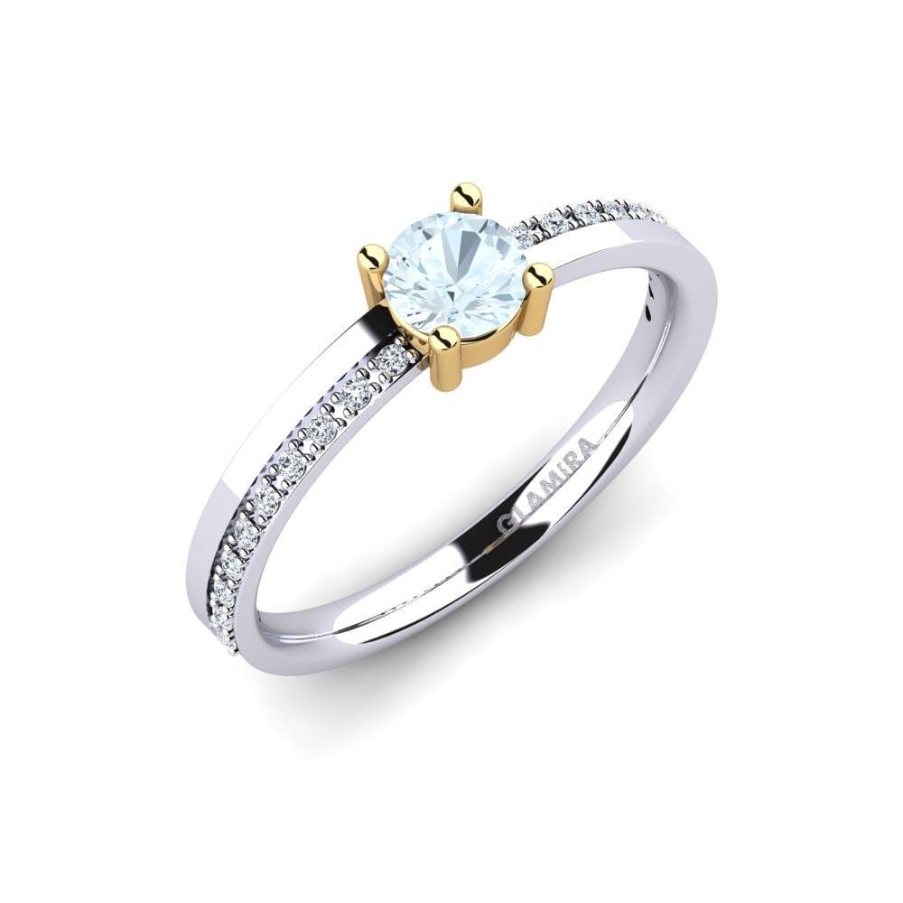 14ct White / Yellow Gold Engagement Ring Starila