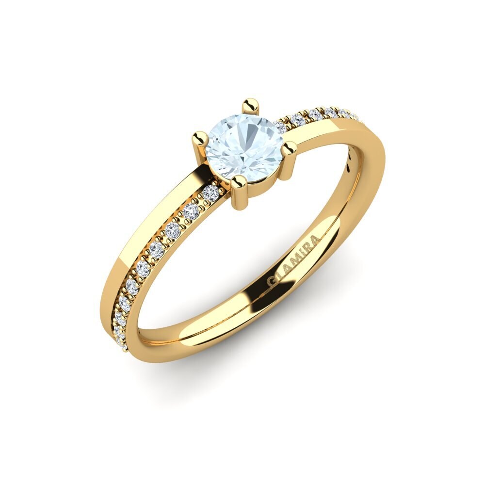 Or Jaune 14k Bague de fiançailles Starila