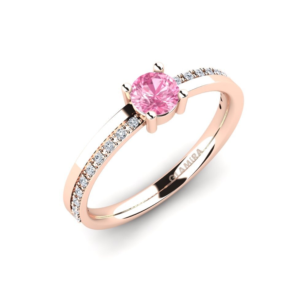 14ct Rose Gold Pink Sapphire Engagement Ring Starila