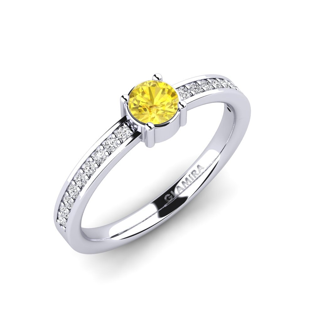 Yellow Sapphire Engagement Ring Tasco