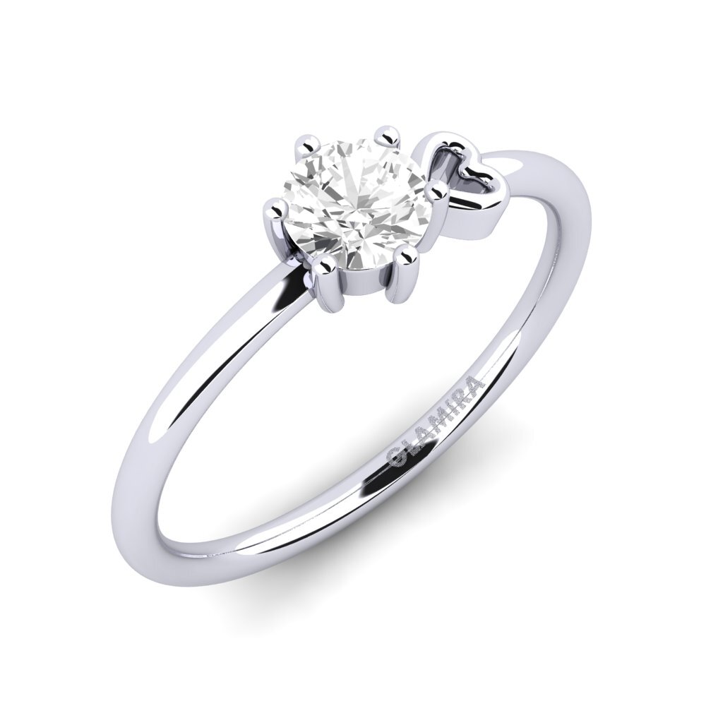 Zafiro blanco Anillo de Mujer Tasenka