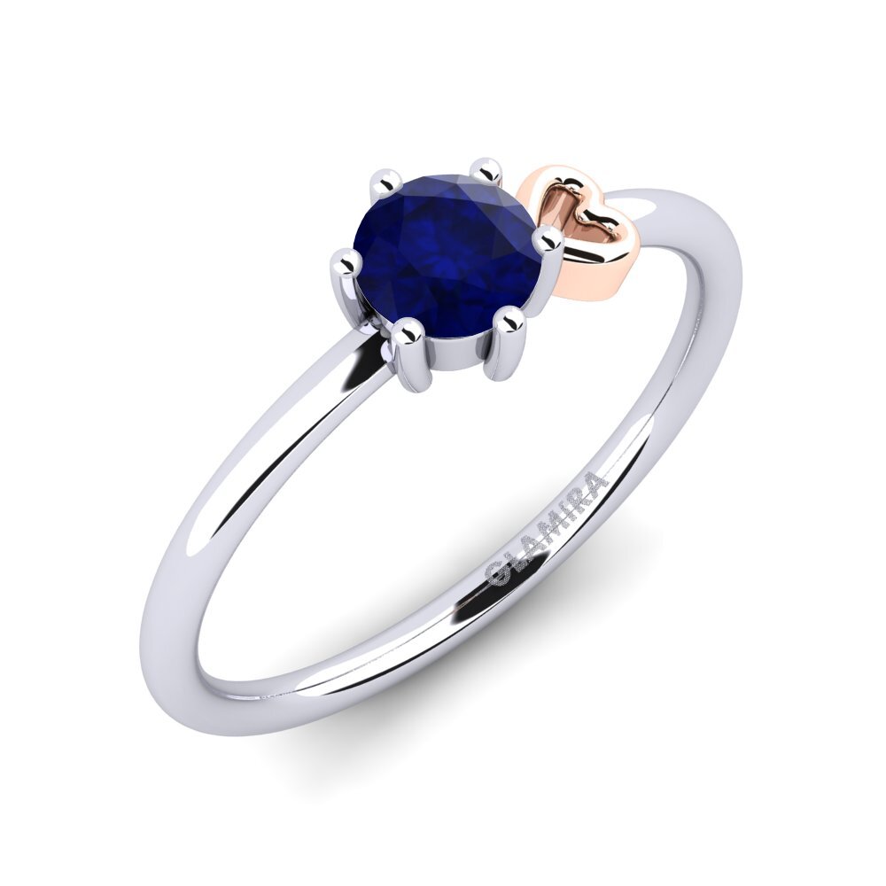 14ct White & Rose Gold Sapphire Women's Ring Tasenka