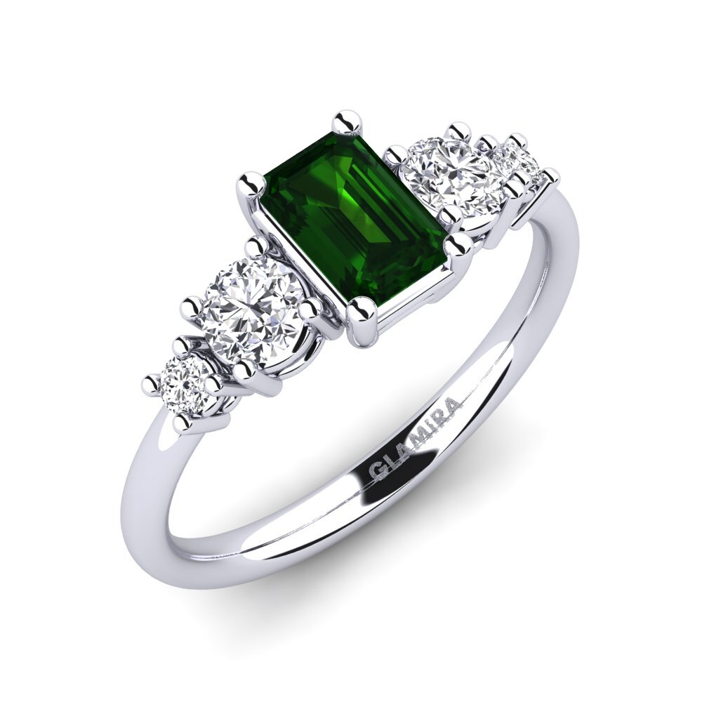 Green Tourmaline Engagement Ring Tessa