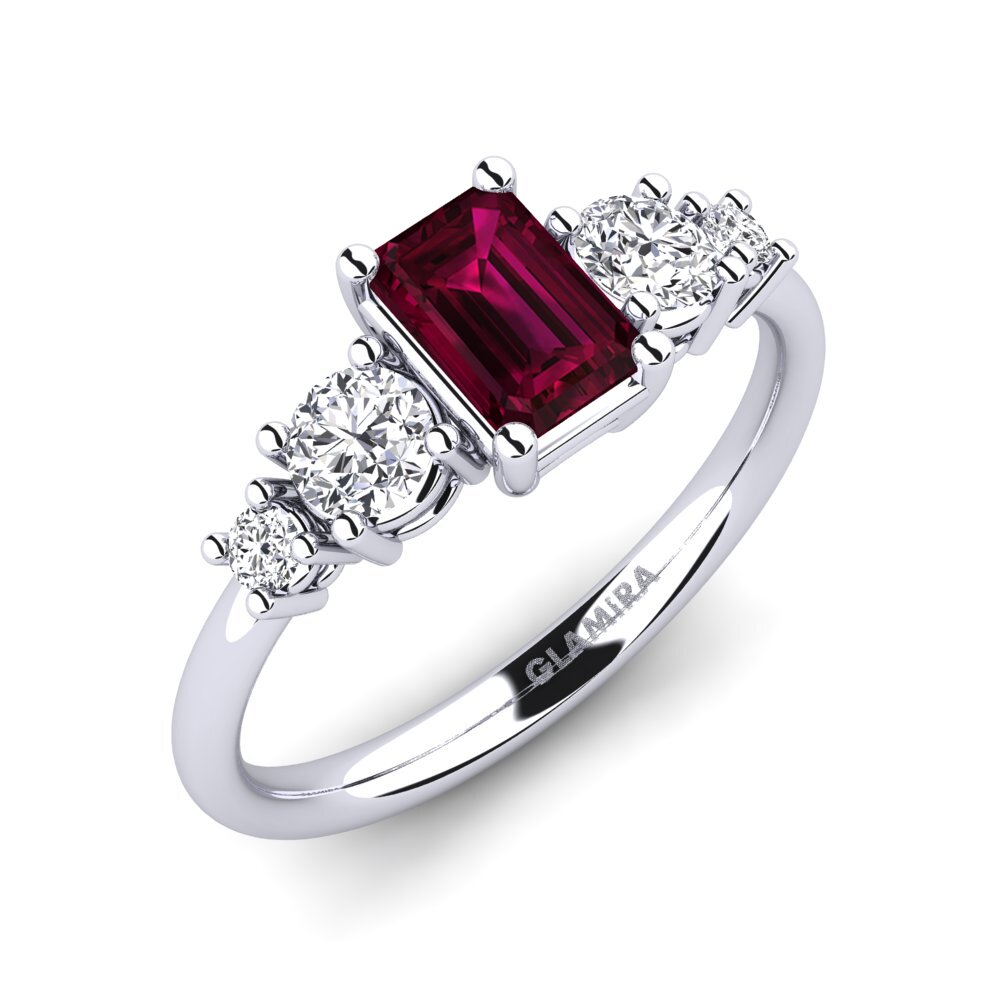 Rhodolite Garnet Engagement Ring Tessa