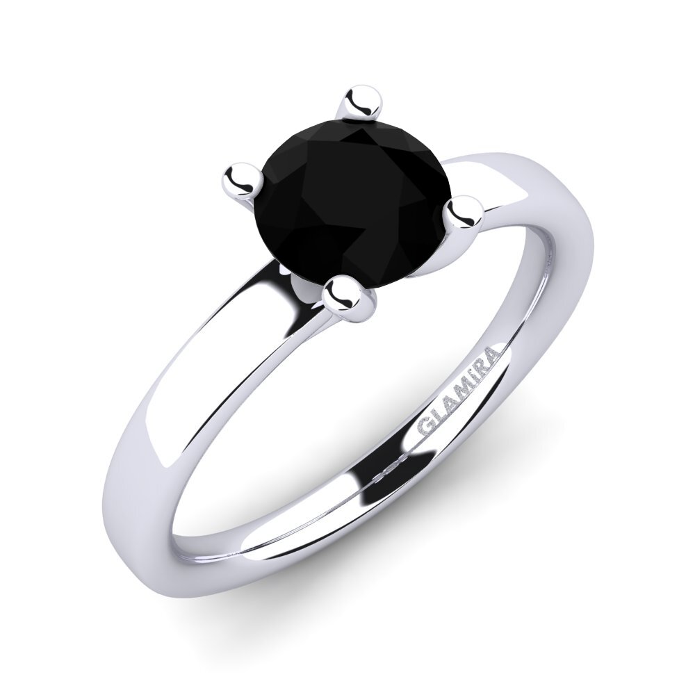 Black Sapphire Engagement Ring Titina 1.0 crt