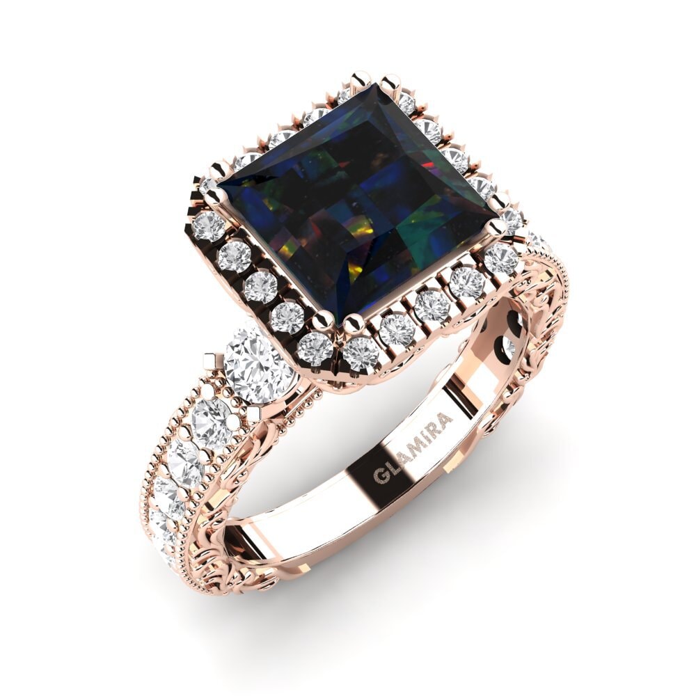 9K Rose Gold Engagement Ring Mariko