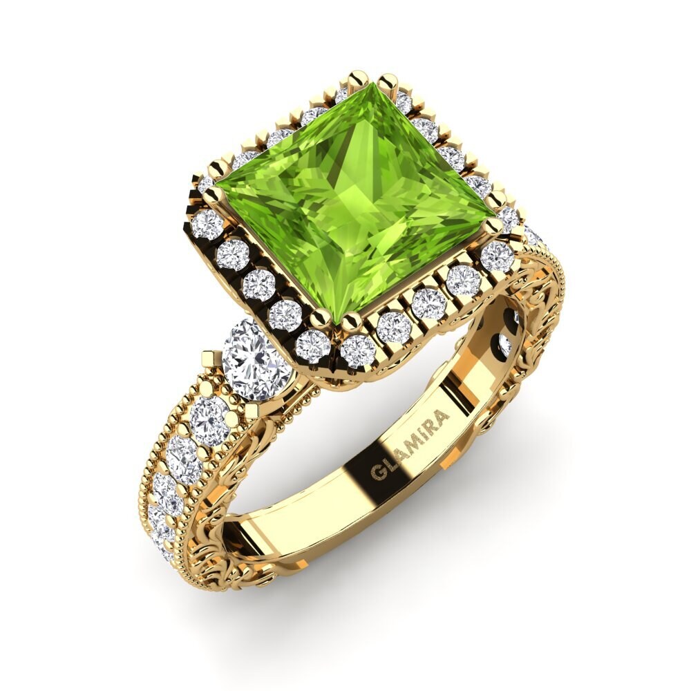 Peridot Engagement Ring Mariko