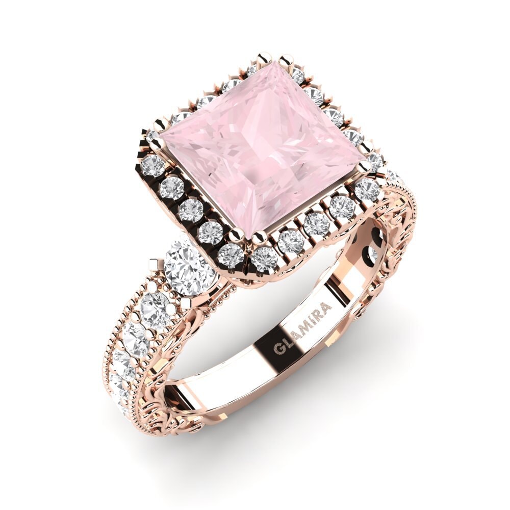 14k Oro Rosa Anillo de compromiso Mariko