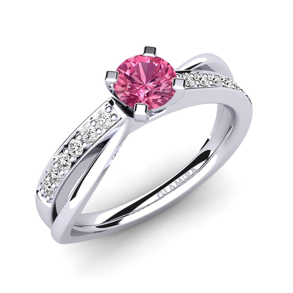 Pink Tourmaline Engagement Ring Viviette