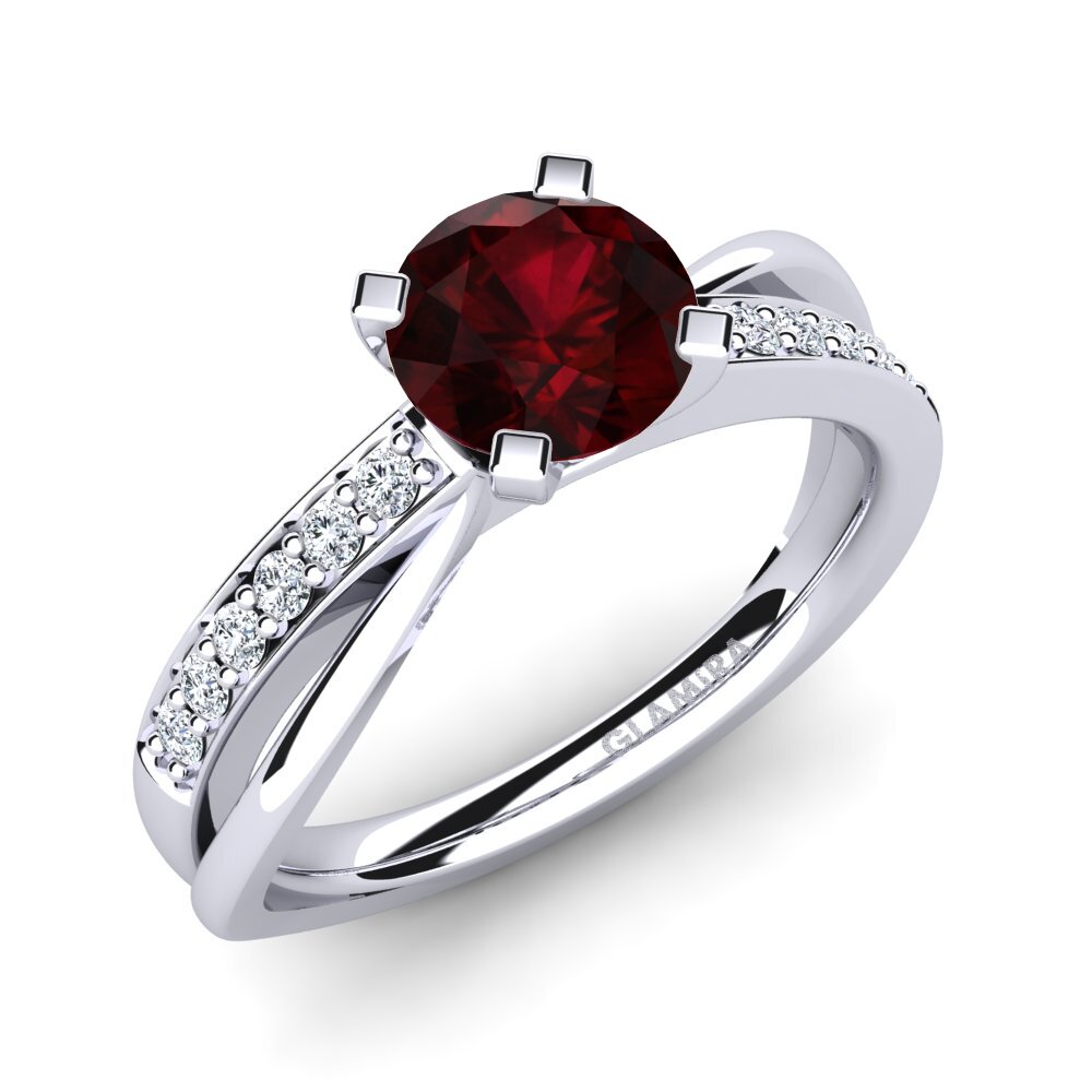 Garnet Engagement Ring Viviette 1.0 crt