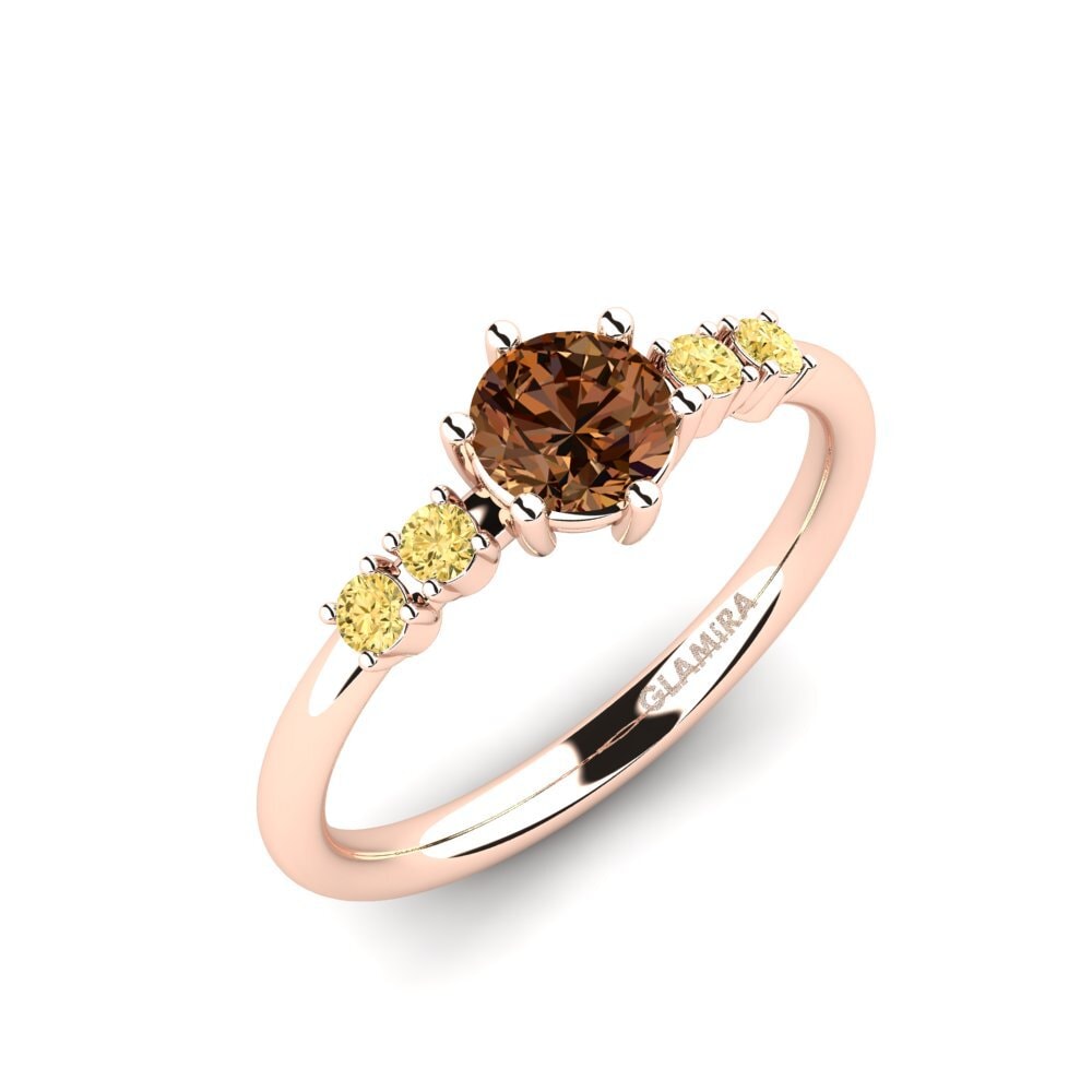 14k Oro Rosa Anillo de compromiso Zanessa