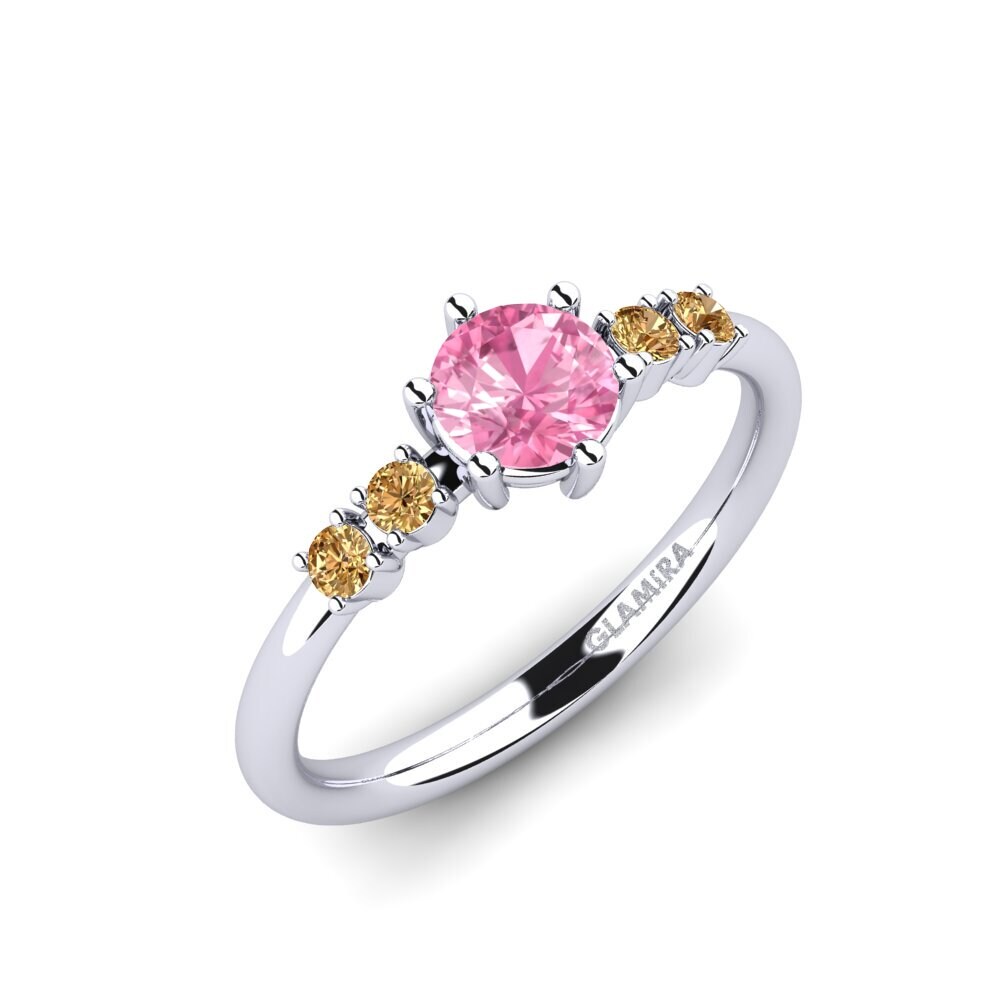 Zafiro Rosado Anillo de compromiso Zanessa