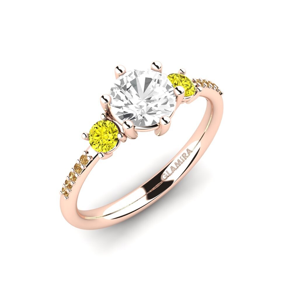 Zafiro blanco Anillo de compromiso Zanyria