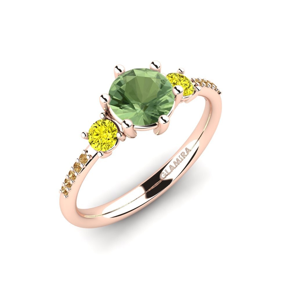 Zaffiro Verde Anello di fidanzamento Zanyria