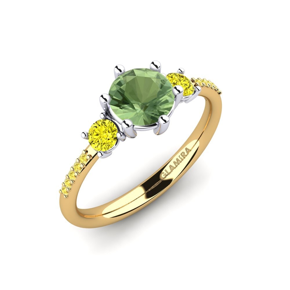 9K Yellow & White Gold Engagement Ring Zanyria