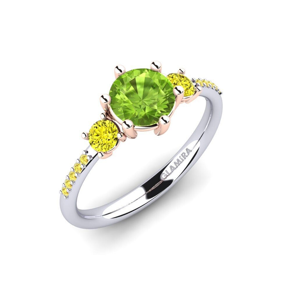 18k White & Rose Gold Engagement Ring Zanyria