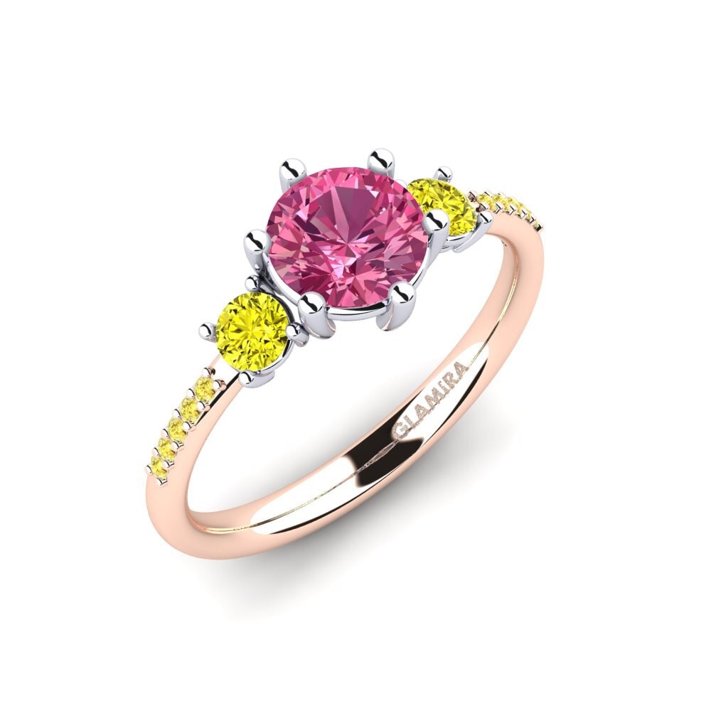 18ct Rose & White Gold Engagement Ring Zanyria