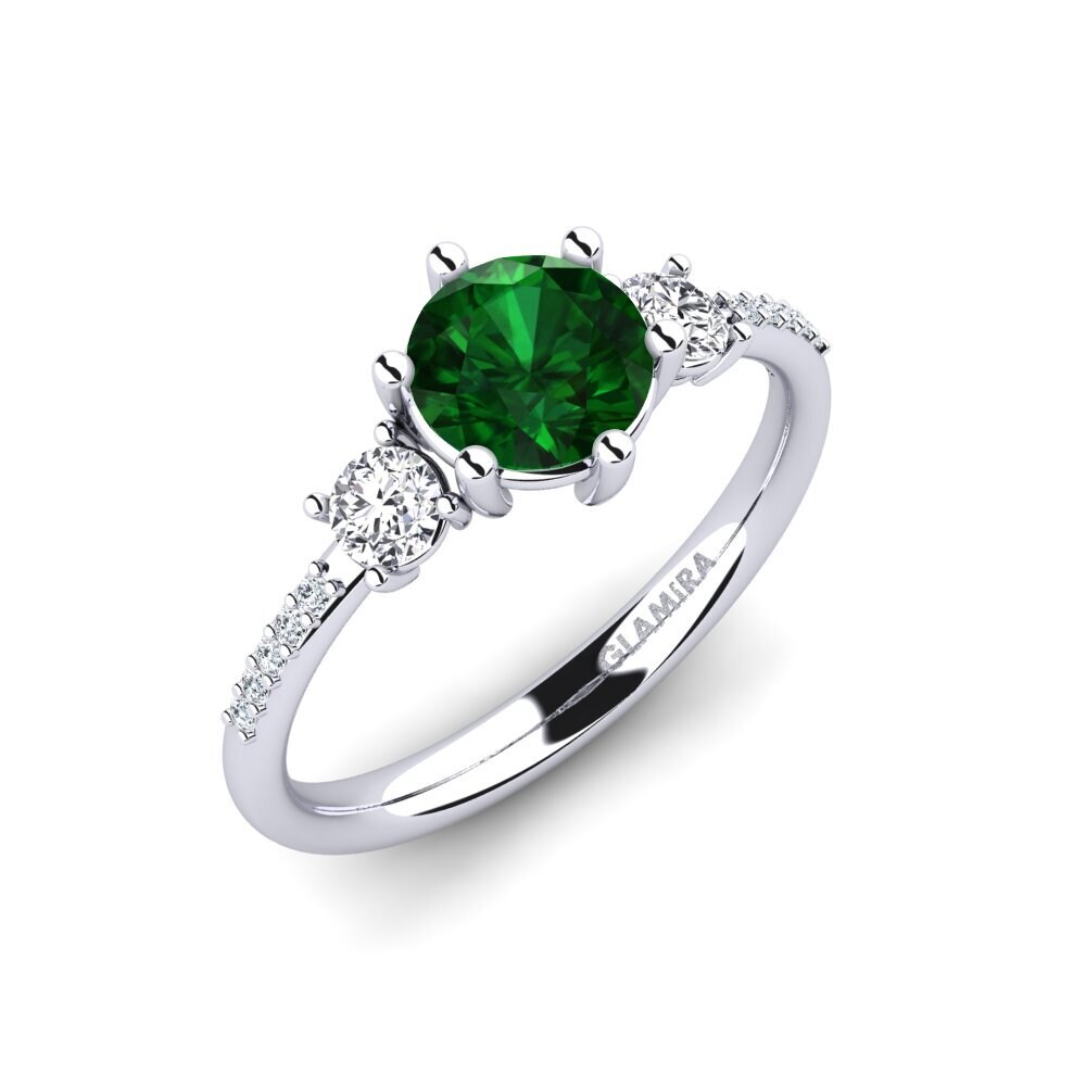 9ct White Gold Tsavorite Engagement Ring Zanyria