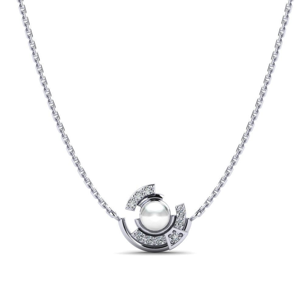 18ct White Gold Zirconia Women's Necklace Activation