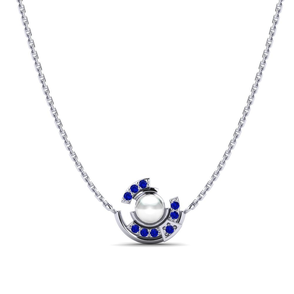 14ct White Gold Sapphire Women's Necklace Activation