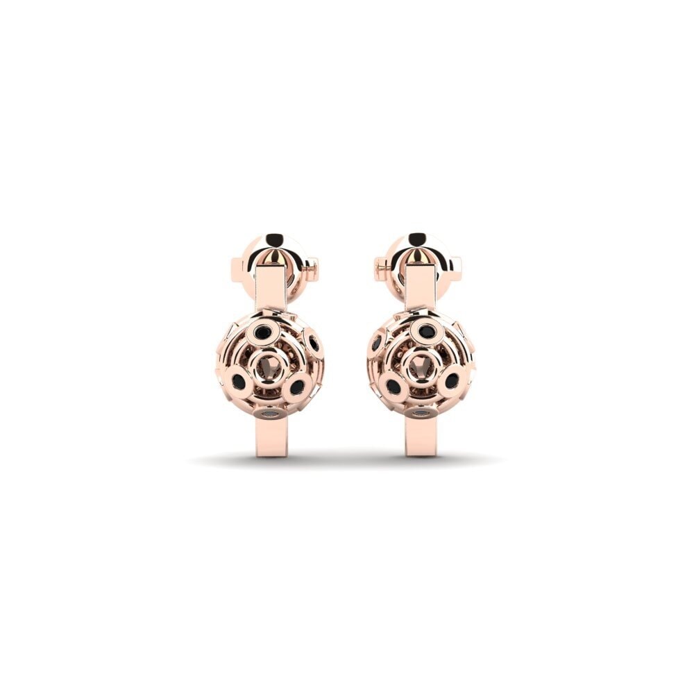 14ct Rose Gold Black Onyx Women's Earring Askew