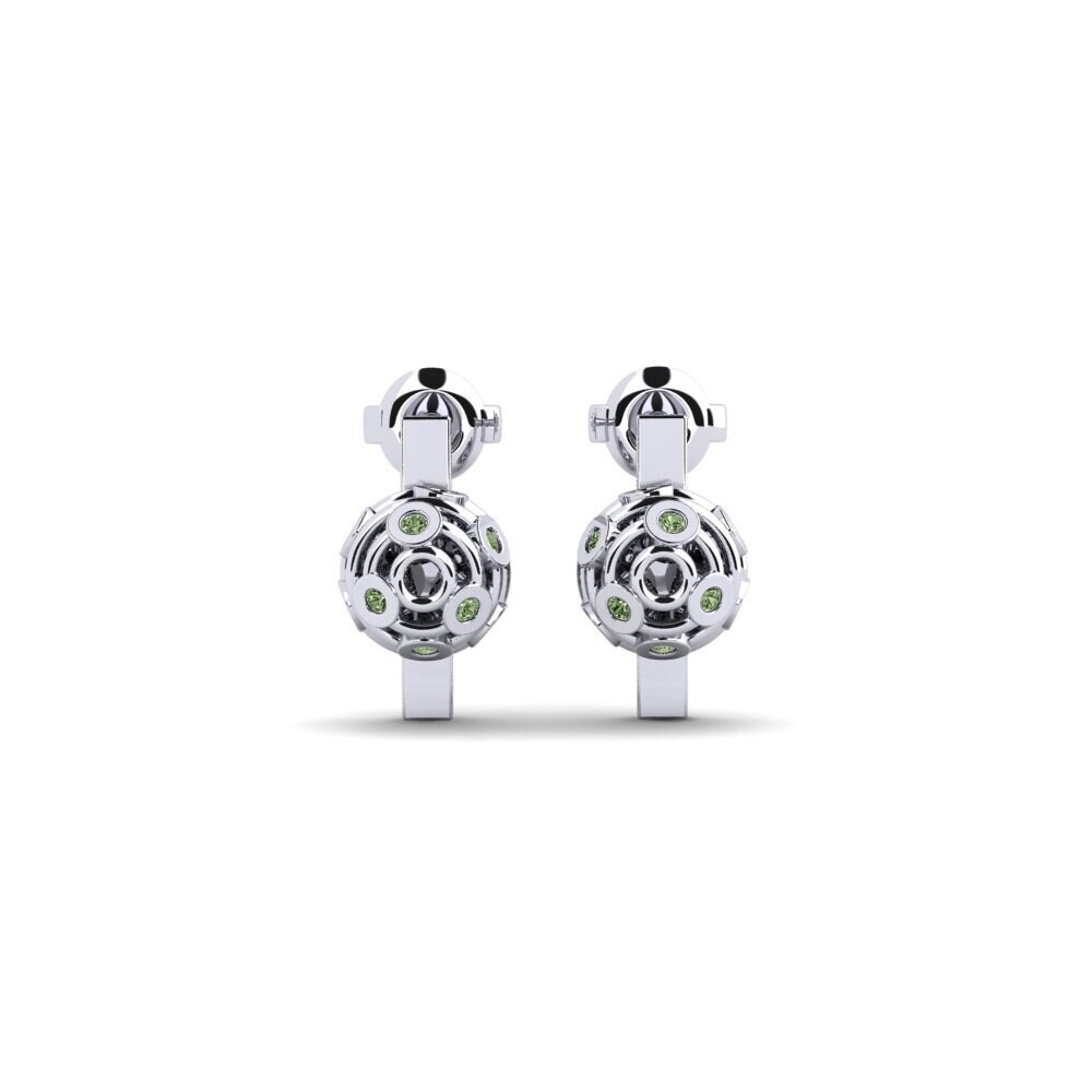 950 Platinum Green Diamond Women's Earring Askew