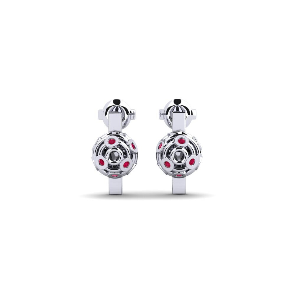 950 Platinum Ruby Women's Earring Askew