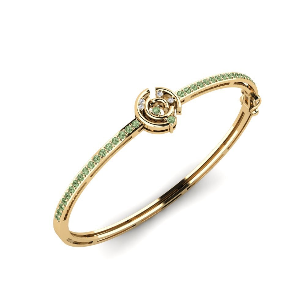 Green Diamond Women's Bangle Automaton
