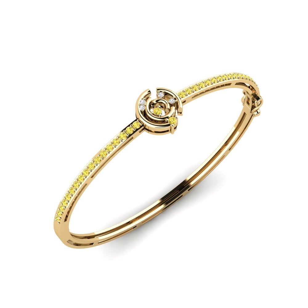 Saphir Jaune Bracelet jonc femme Automaton