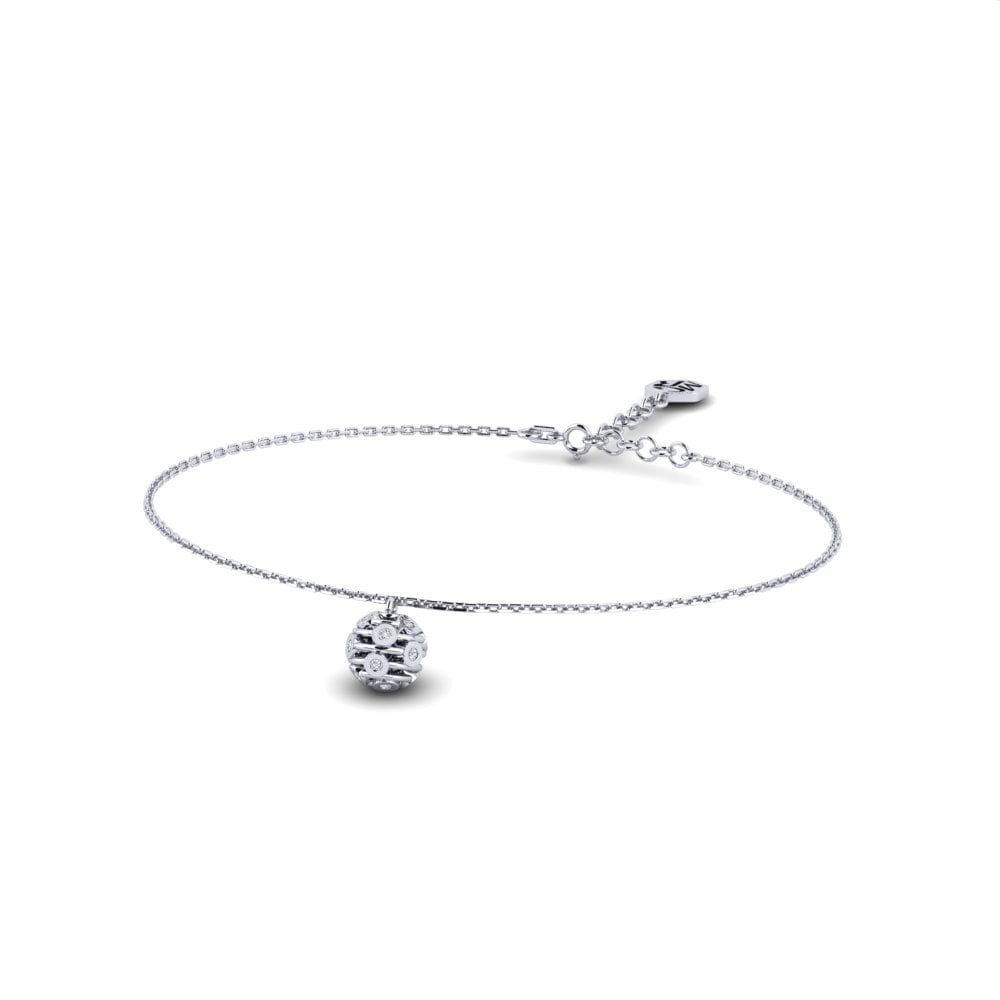 14k White Gold Diamond Women's Bracelet Aylwarde