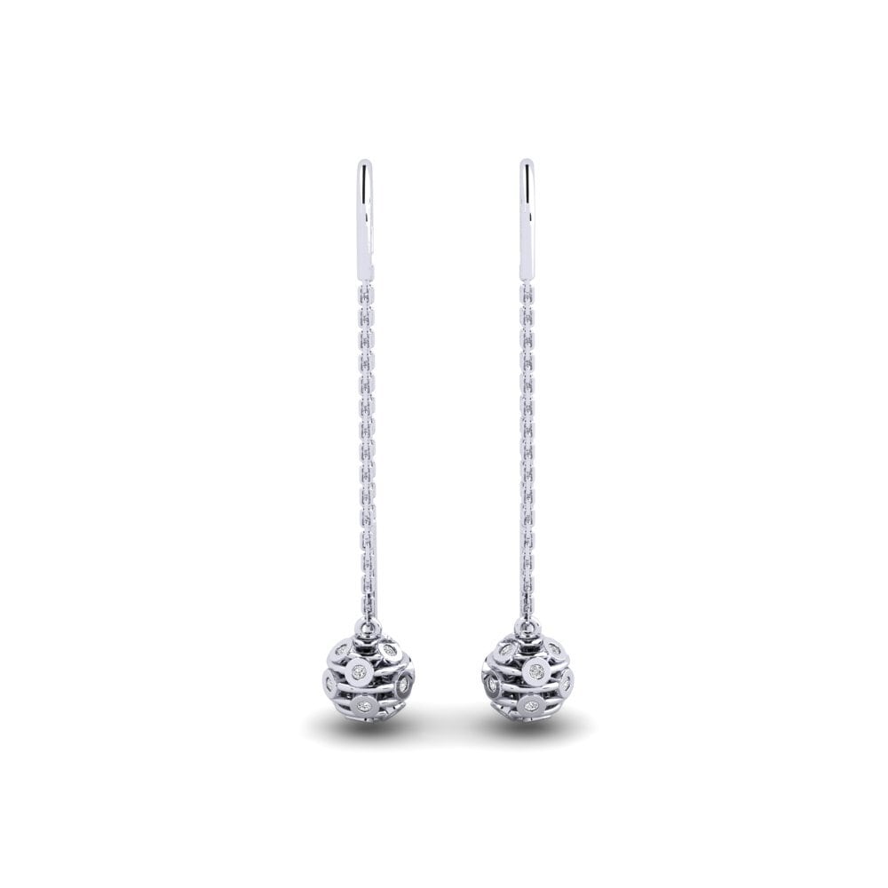 14k White Gold Diamond Women's Earring Bayswater