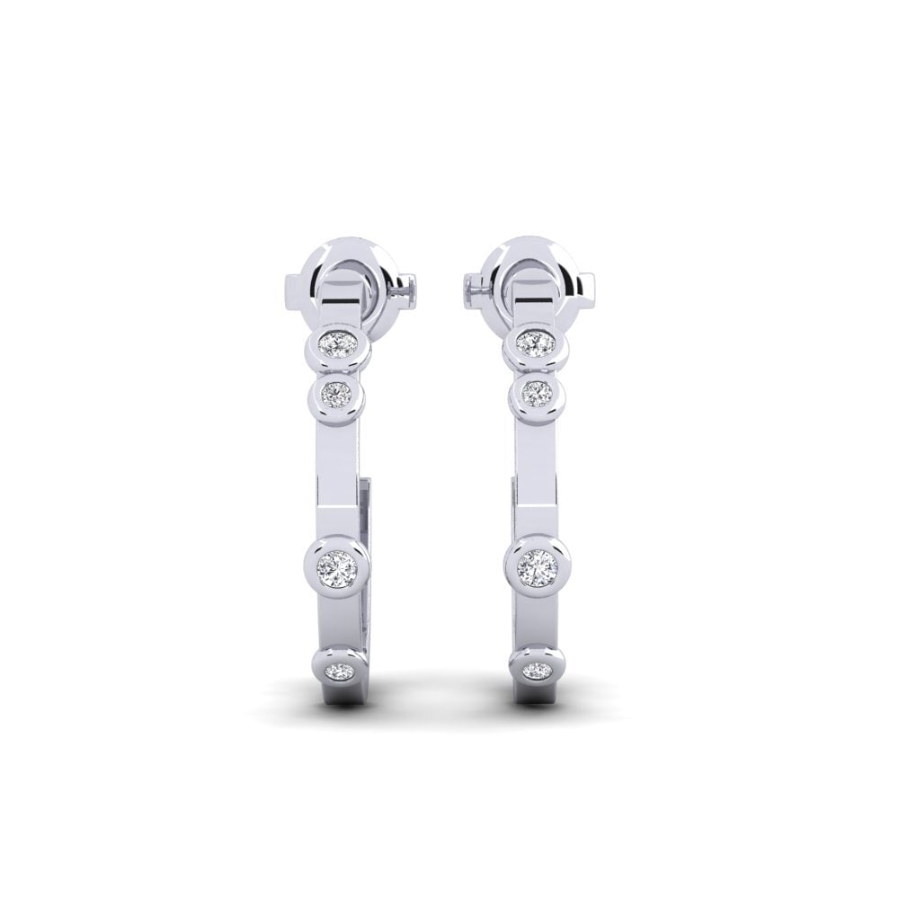 14k White Gold Diamond Women's Earring Benih