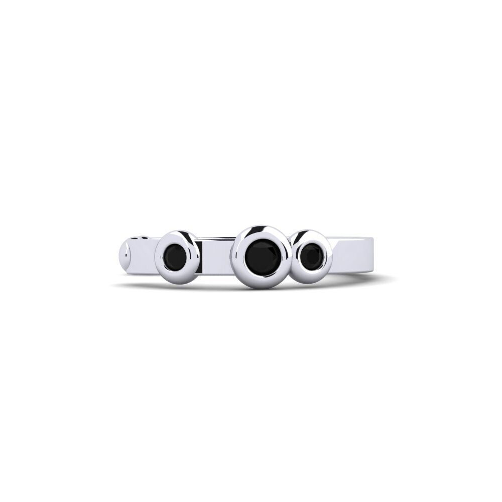 950 Platinum Black Sapphire Women's Earring Bhawlone - B
