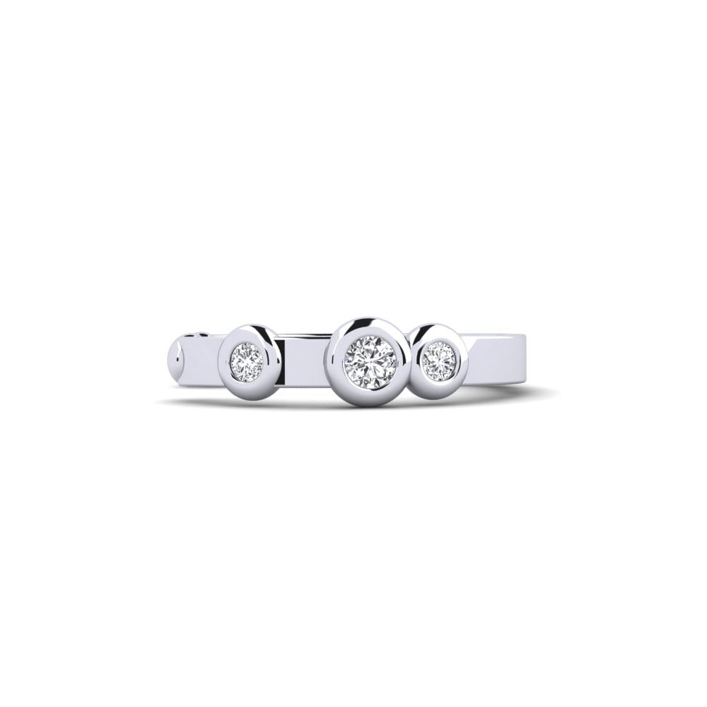 14k White Gold Diamond Women's Earring Bhawlone - B