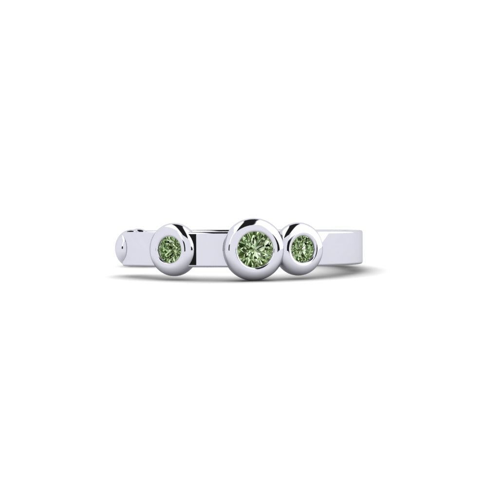 950 Platinum Green Diamond Women's Earring Bhawlone - B