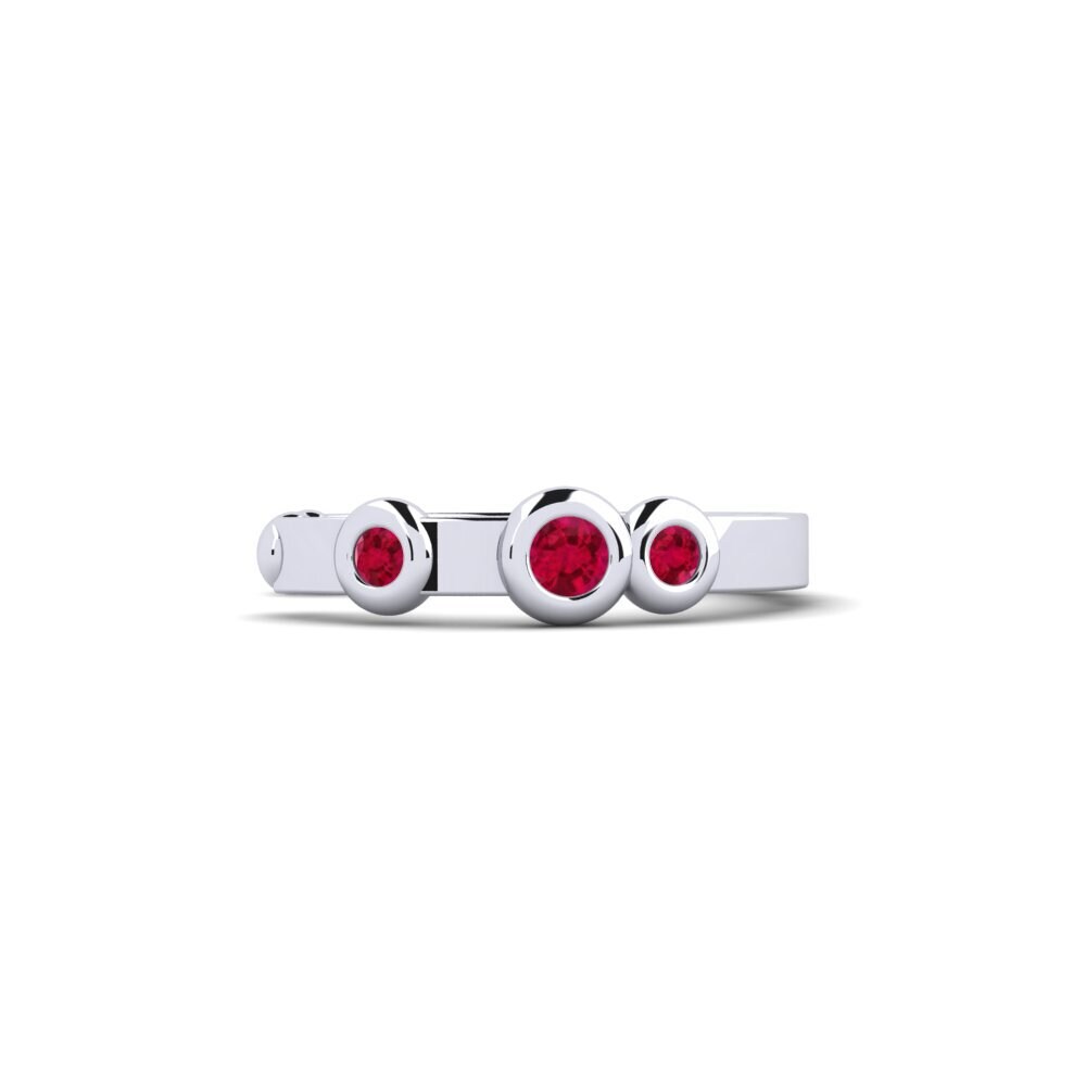 950 Platinum Ruby Women's Earring Bhawlone - B