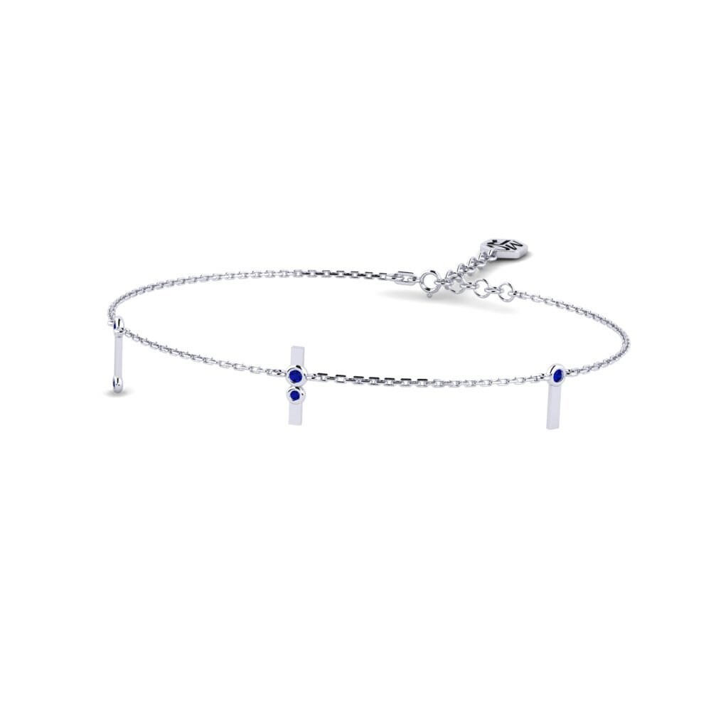 14ct White Gold Sapphire Women's Bracelet Binhi