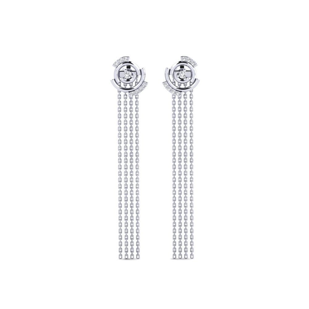 14k White Gold Diamond Women's Earring Blausee