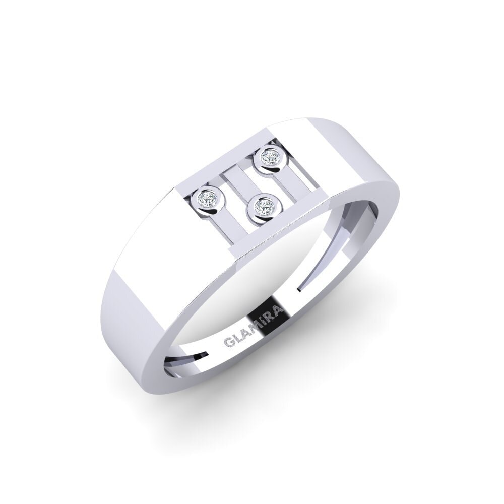 18ct White Gold Zirconia Ring Bolha