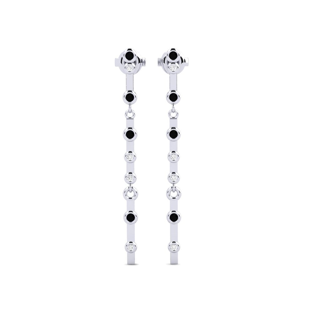 950 Platinum Black Sapphire Women's Earring Bolla